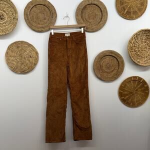 Anthropologie Pilcro Brown Straight Leg Corduroy Pants 26